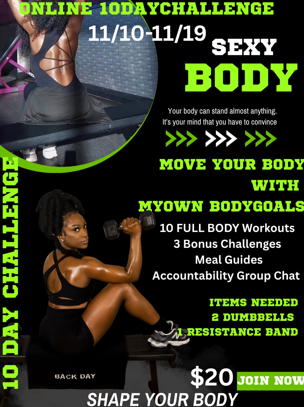 10 Day Challenge (Facebook & Instagram virtual)